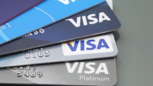 several Visa-branded credit cards