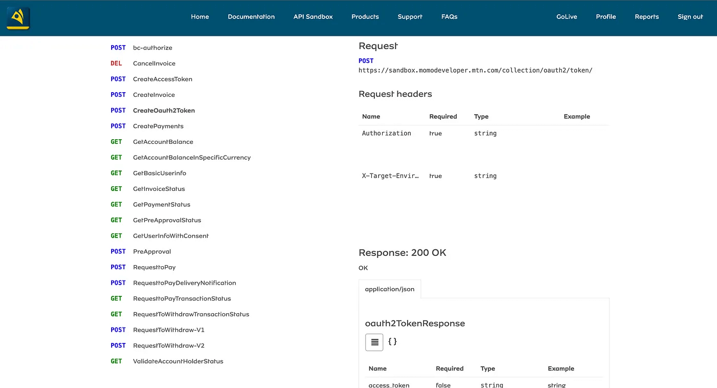 List of endpoints exposed by the collections product.