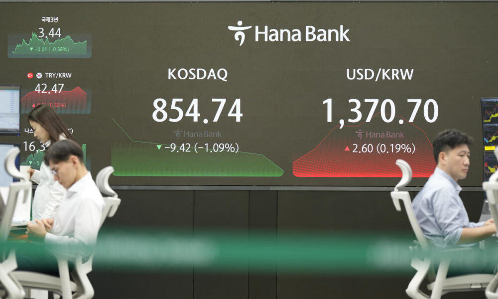 Asian shares wobble after Wall Street closes out another winning week