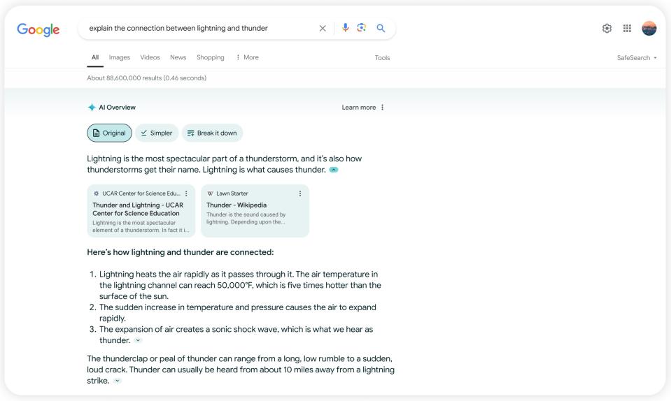 An example of AI overview research.  (Image: Google)