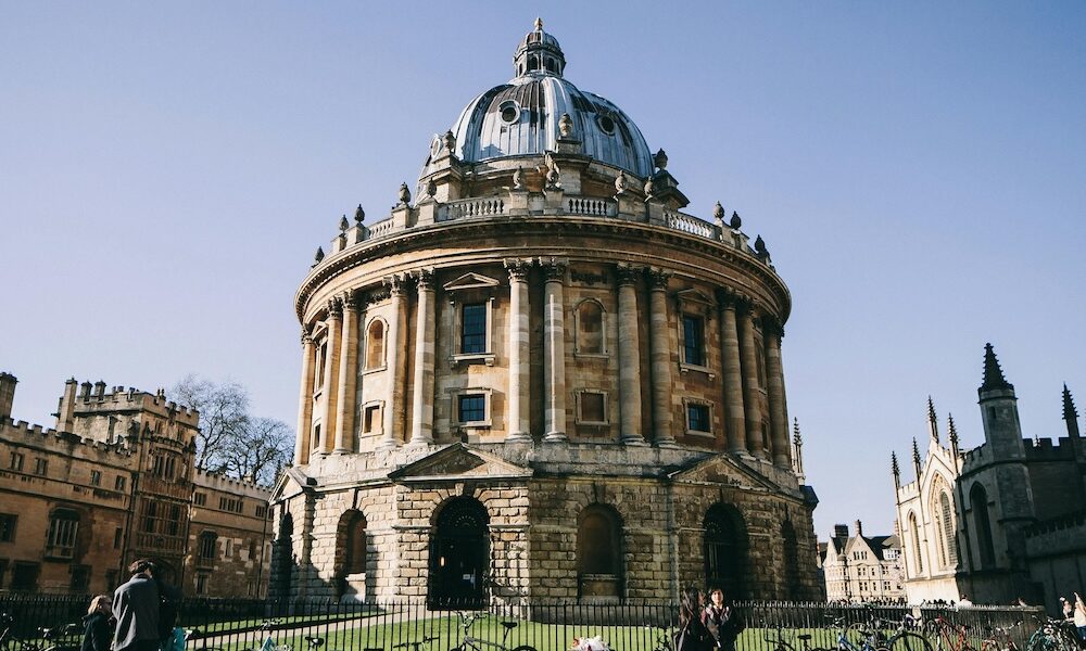 Historic library at the university of Oxford.