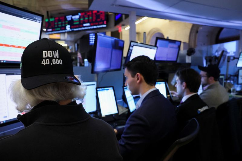 The Dow rises to a record 40,000 points