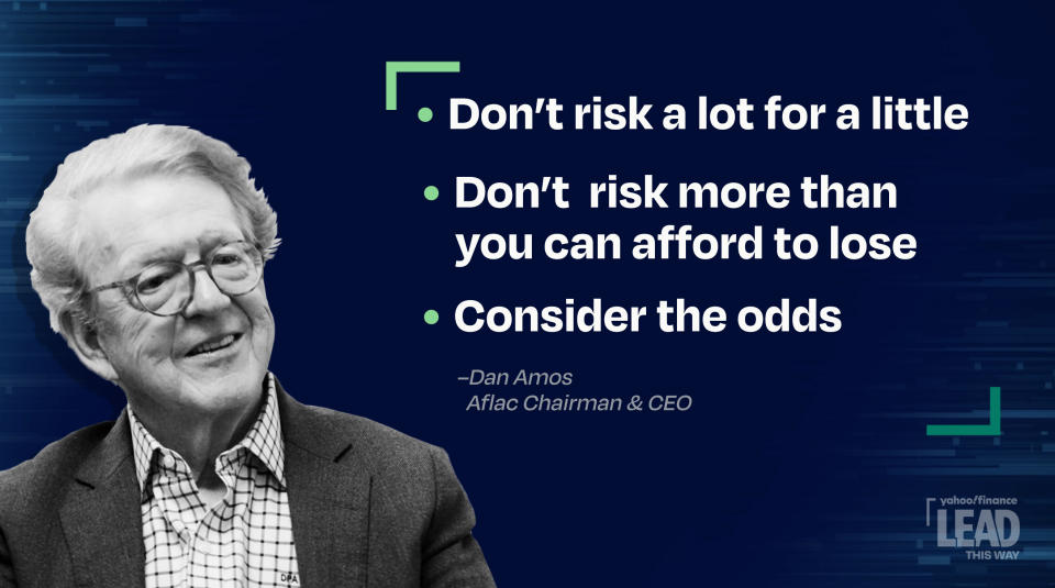 Three principles of risk management, according to Aflac CEO Dan Amos.