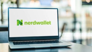 The NerdWallet (NRDS) logo displayed on a computer screen.