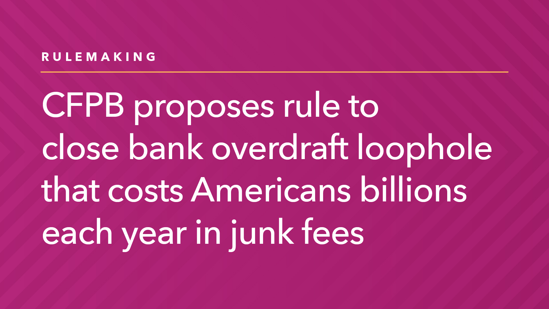 CFPB proposes rule to close bank overdraft loophole that costs Americans billions each year in unwanted fees