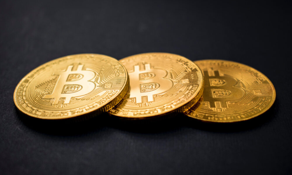 Three physical Bitcoins