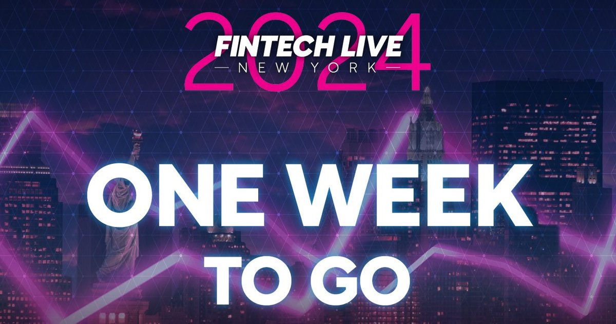 FinTech LIVE New York: one week to go!