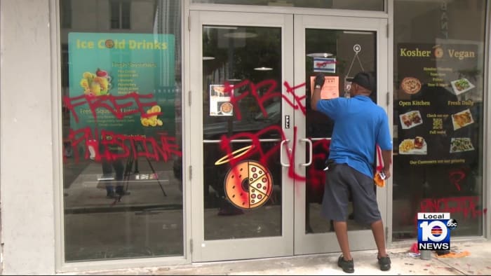 Miami business owner says bagel shop hit by vandalism for 4th time