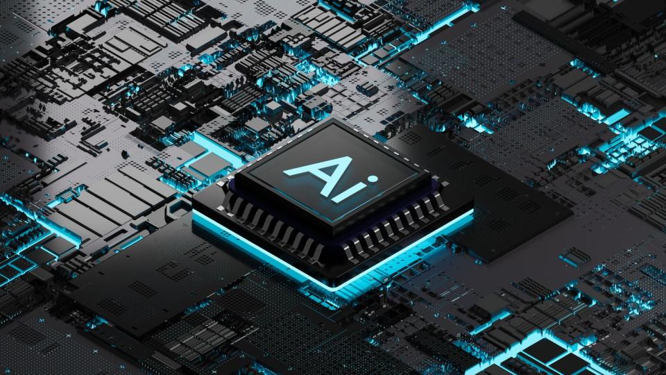 Artistic rendering of the AI ​​chip.