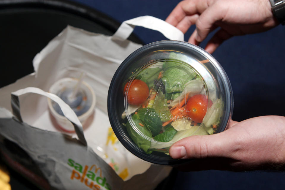 Generic photos of a McDonald's salad. Photo by PRESS ASSOCIATION. Photo date: Monday, November 5, 2007. See PA Story. Photo credit should read: Steve Parsons/PA Wire (Photo by Steve Parsons - PA Images/PA Images via Getty Images)